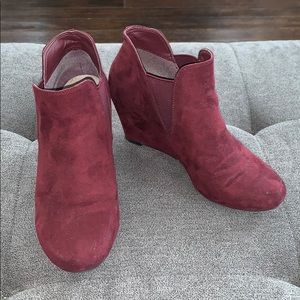 Madeline Wine colored booties
